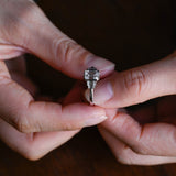 Stunning 1.0 - 2.0 CT Emerald Moissanite Engagement Ring With Cluster & Bezel Design 4