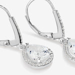 Round Cut Cubic Zirconia in 925 Sterling Silver Earrings 3