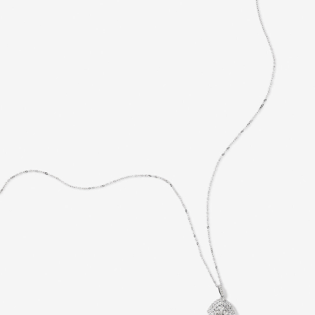 Round Cut Cubic Zirconia in 925 Sterling Silver Necklace 2