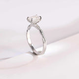 Stunning 1.0 - 2.0 CT Emerald Moissanite Engagement Ring with Hidden Halo Design 2