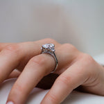 Oval Cut Three Stone Style Cubic Zirconia in 925 Sterling Silver Ring 6