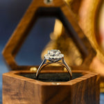 Stunning 3.0 CT Round Moissanite Engagement Ring with Halo Design 7