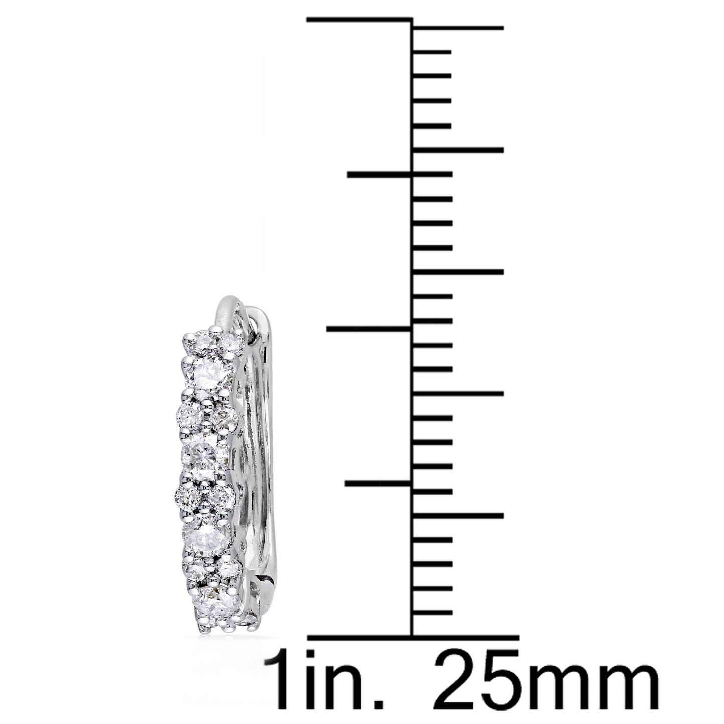 Round Cut Cubic Zirconia in 925 Sterling Silver Earrings 3