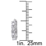 Round Cut Cubic Zirconia in 925 Sterling Silver Earrings 5