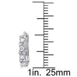 Round Cut Cubic Zirconia in 925 Sterling Silver Earrings 5