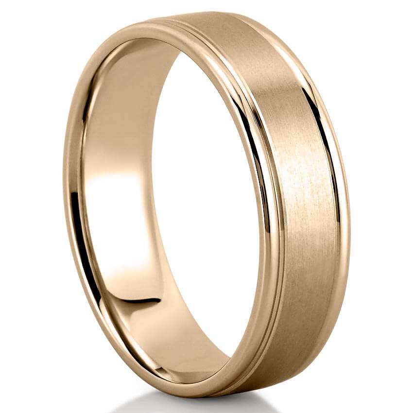 Classic Comfort Fit Wedding Band for Men's in Solid Gold 2