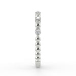 Stunning 0.15 TCW Round Moissanite Stones Beaded Wedding Bands 7
