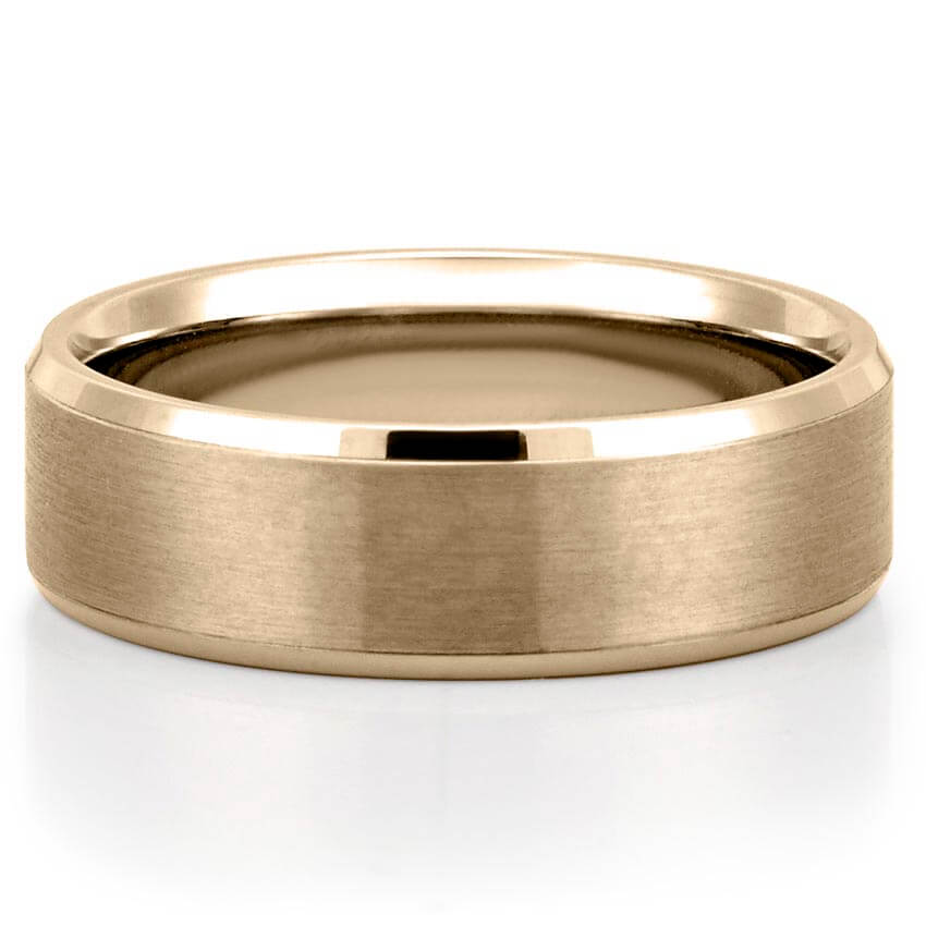Classic Men’s Inside Fingerprint Wedding Band for Men's in Solid Gold 1