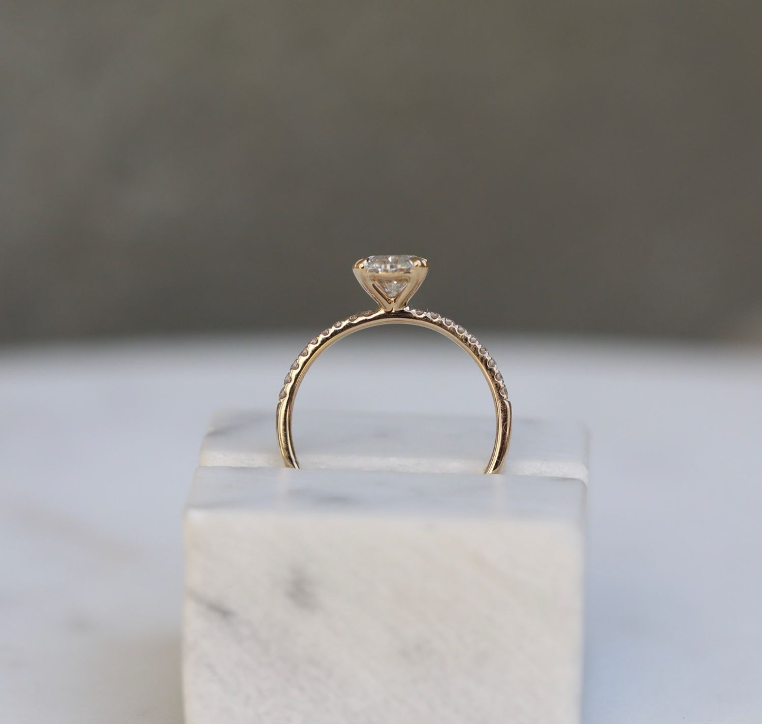 1.21 CT Oval Cut Pave CVD E/VS1 Diamond Engagement Ring 19