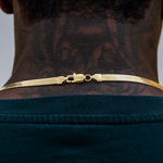 Herringbone Chain Silver Necklace For Him 4