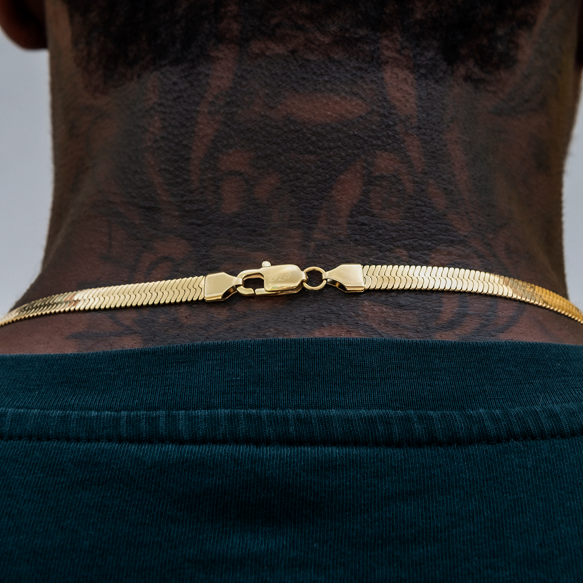 Herringbone Chain Silver Necklace For Him 4