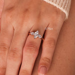 Stunning 2.0 CT Marquise Moissanite Engagement Ring with Three Stone Design 3