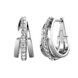 Round Cut Cubic Zirconia in 925 Sterling Silver Earrings 7
