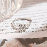 Stunning 2.0 CT Round Moissanite Engagement Ring with Multiple Stones Design 1