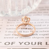 1.0 CT Round Shaped Moissanite Multi-Stone Pave Engagement Ring 4