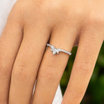 Stunning 0.3  TCW Round and Marquise Moissanite Stones Full Eternity Wedding Band 5