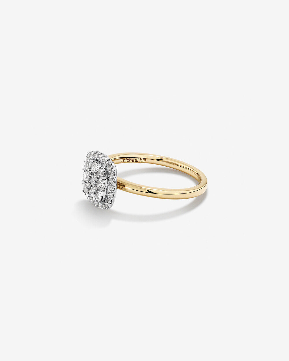 Stunning 0.5 TCW Round Moissanite Engagement Ring with Cluster Design 4
