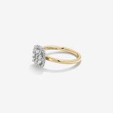 Stunning 0.5 TCW Round Moissanite Engagement Ring with Cluster Design 4