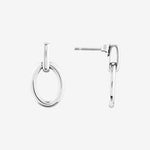 Round Cut Cubic Zirconia in 925 Sterling Silver Earrings 2