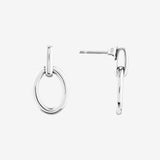 Round Cut Cubic Zirconia in 925 Sterling Silver Earrings 2