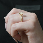 Stunning 1.0- 2.0 CT Oval Moissanite Engagement Ring with Twisted Pave Design 7