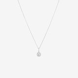 Round Cut Cubic Zirconia in 925 Sterling Silver Necklace 1