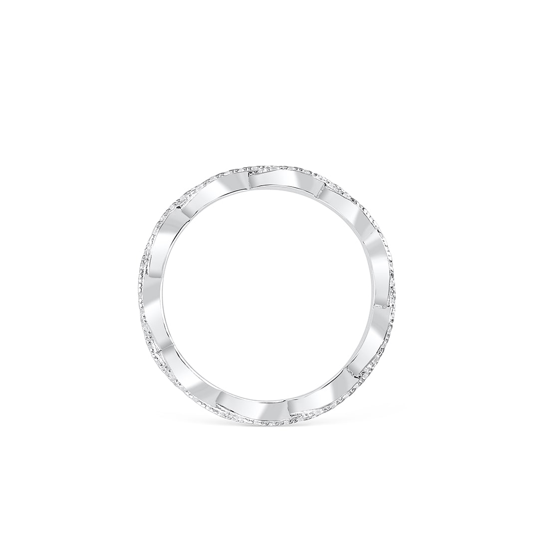 Stunning 0.4 TCW Round Moissanite Stones in Full Eternity Wedding Band 3