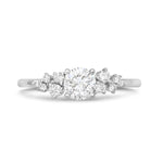 Stunning 0.3 CT Round Moissanite Stones Cluster Wedding Band 1