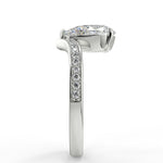 Stunning 1.35 CT Pear Moissanite Engagement Ring with Tiara Design 7