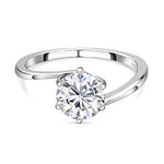 Round Cut Swirl Style Cubic Zirconia in 925 Sterling Silver TJC050 1