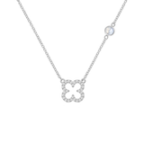 0.25 CT Round Emerald Lab Made Diamond-June Birthstone Floral Necklace 7