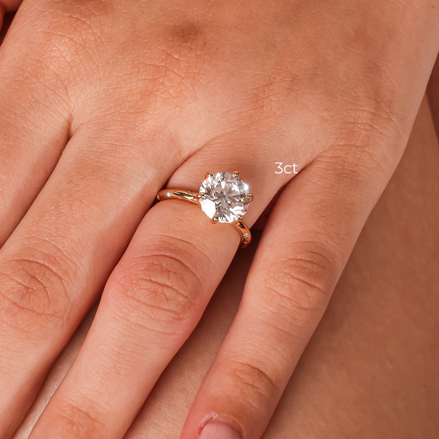 Stunning 1.0 CT Round Moissanite Engagement Ring with Hidden Halo Design 7
