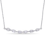 Round Cut Cubic Zirconia in 925 Sterling Silver Necklace 4