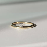 Stunning 0.2 CT Round Moissanite Engagement Ring with Solitaire Design 1