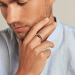 0.54 CT Baguette Moissanite Five Stone Men's Wedding Band in Solid Gold 4