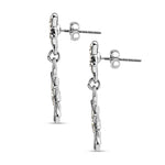 Round Cut Cubic Zirconia in 925 Sterling Silver Earrings 4