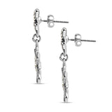 Round Cut Cubic Zirconia in 925 Sterling Silver Earrings 4