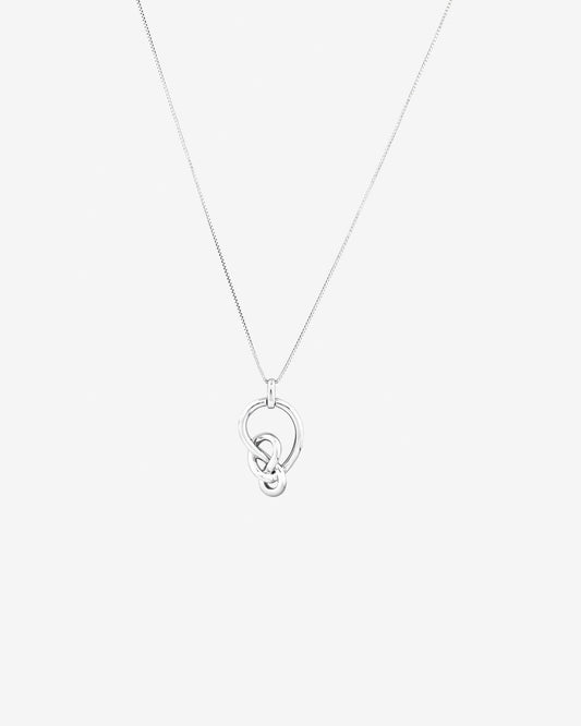 Round Cut Cubic Zirconia in 925 Sterling Silver Necklace 1