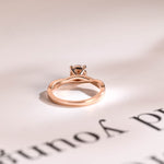 Stunning 0.5 - 1.5 CT Round Moissanite Engagement Ring with Twisted Pave Design 10
