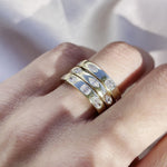 Stunning 0.2 TCW Marquise Moissanite Stones in Full Eternity Wedding Bands 4