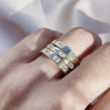 Stunning 0.2 TCW Marquise Moissanite Stones in Full Eternity Wedding Bands 4