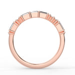 Stunning 0.30 TCW Round & Baguette Moissanite Stones Half Eternity Wedding Band 8