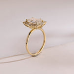 Stunning 1.0 - 2.0 CT Emerald Moissanite Engagement Ring With Halo Design 5