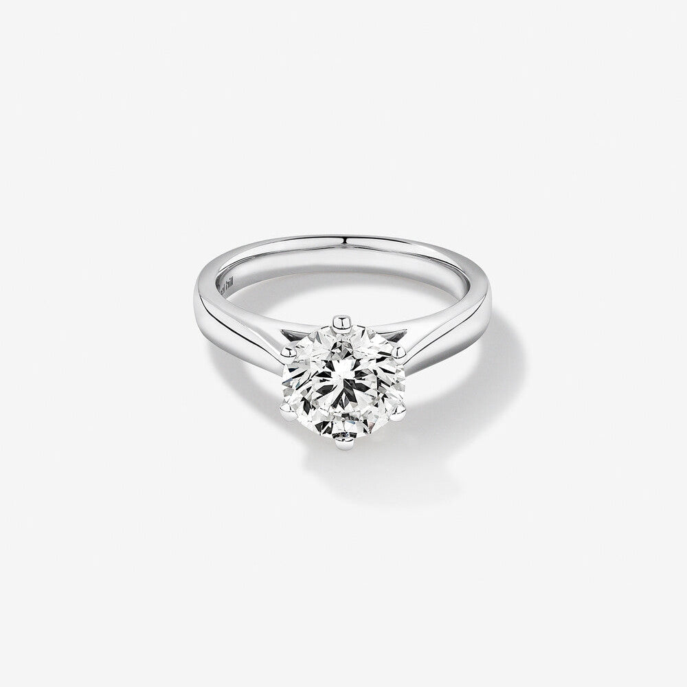 Stunning 2.0 CT Round Moissanite in Solitaire Engagement Ring 1