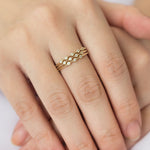Stunning 0.2 TCW Round Moissanite Stones 5 Stones Wedding Bands 10