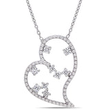 Round Cut Cubic Zirconia in 925 Sterling Silver Necklace 7