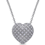 Round Cut Cubic Zirconia in 925 Sterling Silver Necklace 12