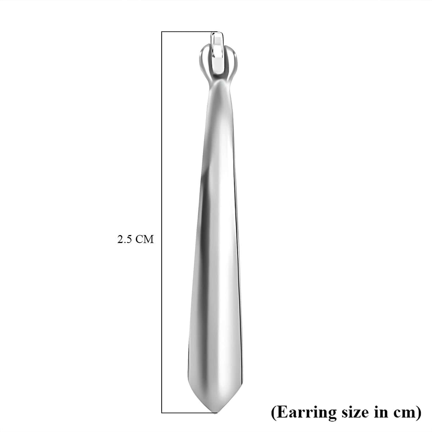 Round Cut Cubic Zirconia in 925 Sterling Silver Earrings 4