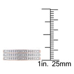 Round Cut Cubic Zirconia in 925 Sterling Silver Wedding Bands 9