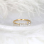 Stunning 0.38 TCW Round Moissanite Stones Half Eternity Wedding Bands 2